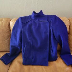 Kenneth Cole Royal Blue Wool Cropped Jacket